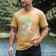 Baseball Dad Cool Fathers Day Coach Player Daddy Papa Men Men's Comfort Colors T-Shirt Mustard