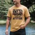 This Baseball Dad Don’t Need A Glove To Catch An Attitude Men's Comfort Colors T-Shirt Mustard This Baseball Dad Don’t Need A Glove To Catch An Attitude Men's Comfort Colors T-Shirt Mustard