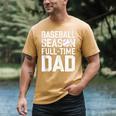 Baseball Dad Father Homerun Fathers Day Baseball Lovers Men's Comfort Colors T-Shirt Mustard