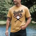 Baseball Dad For Father's Day Game Day Celebration Men's Comfort Colors T-Shirt Mustard Baseball Dad For Father's Day Game Day Celebration Men's Comfort Colors T-Shirt Mustard