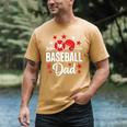 Baseball Dad Baseball Father's Day Baseball Player Men Men's Comfort Colors T-Shirt Mustard