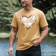 Baseball Dad Leopard Heart Baseball Lover Men's Comfort Colors T-Shirt Mustard Baseball Dad Leopard Heart Baseball Lover Men's Comfort Colors T-Shirt Mustard