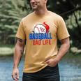 Baseball Dad Life Happy Fathers Day Dad Daddy Baseball Lover Men's Comfort Colors T-Shirt Mustard Baseball Dad Life Happy Fathers Day Dad Daddy Baseball Lover Men's Comfort Colors T-Shirt Mustard