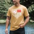 Baseball Dad Men USA American Flag Fathers Day 4th Of July Premium Men's Comfort Colors T-Shirt Mustard Baseball Dad Men USA American Flag Fathers Day 4th Of July Premium Men's Comfort Colors T-Shirt Mustard