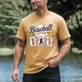 Baseball Dad Player Cool Retro Sports Fan Father's Day Men's Comfort Colors T-Shirt Mustard Baseball Dad Player Cool Retro Sports Fan Father's Day Men's Comfort Colors T-Shirt Mustard