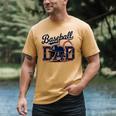 Baseball Dad Proud Fathers Sports Gear Premium Men's Comfort Colors T-Shirt Mustard