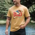 Baseball Dad Sport Fan Father Men Baseball Fathers Day Men's Comfort Colors T-Shirt Mustard