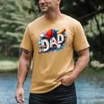Baseball Dad Sports Fan Father Dada Men Baseball Fathers Day Men's Comfort Colors T-Shirt Mustard