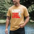 Baseball Dad Teach Kids Hit And Steal Softball Game Men's Comfort Colors T-Shirt Mustard