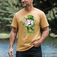 Baseball Drip For Boys Ice Cream Drip Youth St Patricks Day Men's Comfort Colors T-Shirt Mustard