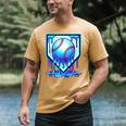 Baseball Drip Ice Cream Blue Glow Melt Ball Graphic Men's Comfort Colors T-Shirt Mustard Baseball Drip Ice Cream Blue Glow Melt Ball Graphic Men's Comfort Colors T-Shirt Mustard