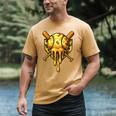 Baseball Drip Ice Cream Camo Cool Men's Comfort Colors T-Shirt Mustard