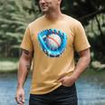 Baseball Drip Ice Cream Glove With Sprinkles Ball Boys Youth Men's Comfort Colors T-Shirt Mustard