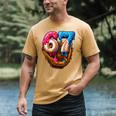 Baseball Drip Ice Cream Number 67 Player Or 67th Birthday Men's Comfort Colors T-Shirt Mustard Baseball Drip Ice Cream Number 67 Player Or 67th Birthday Men's Comfort Colors T-Shirt Mustard