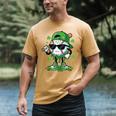 Baseball Drip Ice Cream Shamrock Kids Boy St Patrick’s Day Men's Comfort Colors T-Shirt Mustard