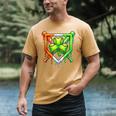 Baseball Drip Ice Cream St Patricks Day Shamrock Lucky Men's Comfort Colors T-Shirt Mustard Baseball Drip Ice Cream St Patricks Day Shamrock Lucky Men's Comfort Colors T-Shirt Mustard