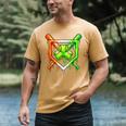 Baseball Drip Ice Cream St Patricks Day Shamrock Men's Comfort Colors T-Shirt Mustard Baseball Drip Ice Cream St Patricks Day Shamrock Men's Comfort Colors T-Shirt Mustard