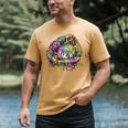 Baseball Glove Ice Cream Mardi Gras Dripping Boys Youth Kids Men's Comfort Colors T-Shirt Mustard Baseball Glove Ice Cream Mardi Gras Dripping Boys Youth Kids Men's Comfort Colors T-Shirt Mustard