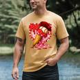 Baseball Heart Valentine Baseball Ice Cream Drip Boys Girls Men's Comfort Colors T-Shirt Mustard Baseball Heart Valentine Baseball Ice Cream Drip Boys Girls Men's Comfort Colors T-Shirt Mustard