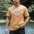 Baseball Ice Cream Drip Number 67 Player 67th Birthday Men's Comfort Colors T-Shirt Mustard Baseball Ice Cream Drip Number 67 Player 67th Birthday Men's Comfort Colors T-Shirt Mustard