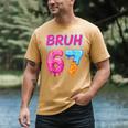 Baseball Ice Cream Drip Number 67 Player Or 67th Birthday Men's Comfort Colors T-Shirt Mustard Baseball Ice Cream Drip Number 67 Player Or 67th Birthday Men's Comfort Colors T-Shirt Mustard