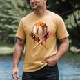 Baseball Ice Cream Drip Style Melting Ice Cream Youth Teen Men's Comfort Colors T-Shirt Mustard