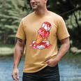 Baseball Ice Cream Drip Youth Strawberry Baseball Red Men's Comfort Colors T-Shirt Mustard