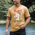Baseball Mama Christmas Santa Hat Xmas Softball Mom Men's Comfort Colors T-Shirt Mustard