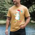 Baseball Snowman Drip Cool Christmas Men Boys Girls Men's Comfort Colors T-Shirt Mustard