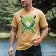 Baseball St Patricks Day Boys Girls Men Women Shamrock Green Men's Comfort Colors T-Shirt Mustard Baseball St Patricks Day Boys Girls Men Women Shamrock Green Men's Comfort Colors T-Shirt Mustard