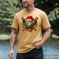 Baseball Xmas Christmas Baseball Ice Cream Drip Boys Men's Comfort Colors T-Shirt Mustard Baseball Xmas Christmas Baseball Ice Cream Drip Boys Men's Comfort Colors T-Shirt Mustard
