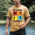 Best Baseball Dad Baseball Baseball Player Dad Saying Men's Comfort Colors T-Shirt Mustard
