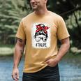 Bleached Tia Life Soccer Messy Bun Baseball Game Day Men's Comfort Colors T-Shirt Mustard Bleached Tia Life Soccer Messy Bun Baseball Game Day Men's Comfort Colors T-Shirt Mustard