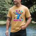 Blue Checkered I Was 6 Now I'm 7 Birthday Cake Baseball Drip Men's Comfort Colors T-Shirt Mustard Blue Checkered I Was 6 Now I'm 7 Birthday Cake Baseball Drip Men's Comfort Colors T-Shirt Mustard