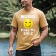 Boobies Make Me Smile Mardi Gras Raglan Baseball Tee Men's Comfort Colors T-Shirt Mustard Boobies Make Me Smile Mardi Gras Raglan Baseball Tee Men's Comfort Colors T-Shirt Mustard