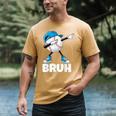 Boys Baseball Graphic Tee Teen Apparel Cute Meme Bruh Men's Comfort Colors T-Shirt Mustard