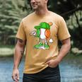 Boys St Patricks Day Kids Baseball Player Ice Cream Drip Men's Comfort Colors T-Shirt Mustard Boys St Patricks Day Kids Baseball Player Ice Cream Drip Men's Comfort Colors T-Shirt Mustard