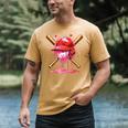 Boys Valentine Day Baseball Helmet Drip Ice-Cream Youth Kids Men's Comfort Colors T-Shirt Mustard