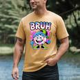 Bruh Baseball Drip Boys Youth Ice Cream Dripping Baseball Men's Comfort Colors T-Shirt Mustard Bruh Baseball Drip Boys Youth Ice Cream Dripping Baseball Men's Comfort Colors T-Shirt Mustard