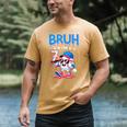 Bruh I'm 7 Baseball Ice Cream Drip It's My 7th Birthday Men's Comfort Colors T-Shirt Mustard