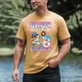 Bruh It's My 8th Birthday Baseball Ice Cream Drip 8 Year Old Men's Comfort Colors T-Shirt Mustard