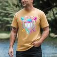 Bunny Baseball Hat With Ice Cream Easter Day Boys Kids Girls Men's Comfort Colors T-Shirt Mustard