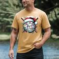 Christmas Baseball Boy Youth Kid Men Santa Hat Xmas Baseball Men's Comfort Colors T-Shirt Mustard
