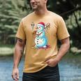 Christmas Baseball Snowman Drip For Boys Men Girls Women Men's Comfort Colors T-Shirt Mustard Christmas Baseball Snowman Drip For Boys Men Girls Women Men's Comfort Colors T-Shirt Mustard