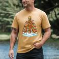 Christmas Baseball Tree Lights Xmas Men's Comfort Colors T-Shirt Mustard