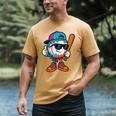 Cool Baseball Drip For Boys Ice Cream Drip Baseball Kids Men's Comfort Colors T-Shirt Mustard