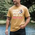 Crazy Proud Soccer Baseball Player Mom Ball Mother Men's Comfort Colors T-Shirt Mustard