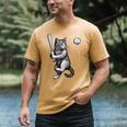Cute Kitten Playing Baseball Hitter Bat Cool Baseball Cat Men's Comfort Colors T-Shirt Mustard