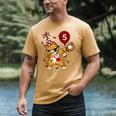 Dabbing Cool Cat Baseball 5th Birthday Men's Comfort Colors T-Shirt Mustard Dabbing Cool Cat Baseball 5th Birthday Men's Comfort Colors T-Shirt Mustard