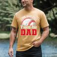 He Got It From His Dad Baseball Dad Legacy Humor Quote Men's Comfort Colors T-Shirt Mustard